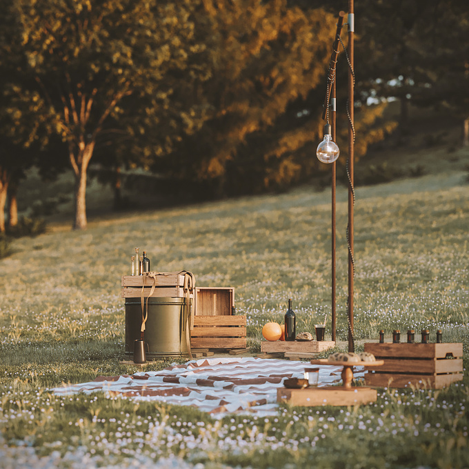 Cabin in the woods + picnic area - Reference model @cargoarchitecture