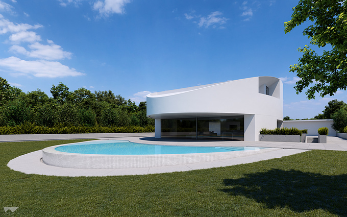 In-house pCGI project. The house is a design from Fran Silvestre Arquitectos and we used reference photos by Diego Opazo.