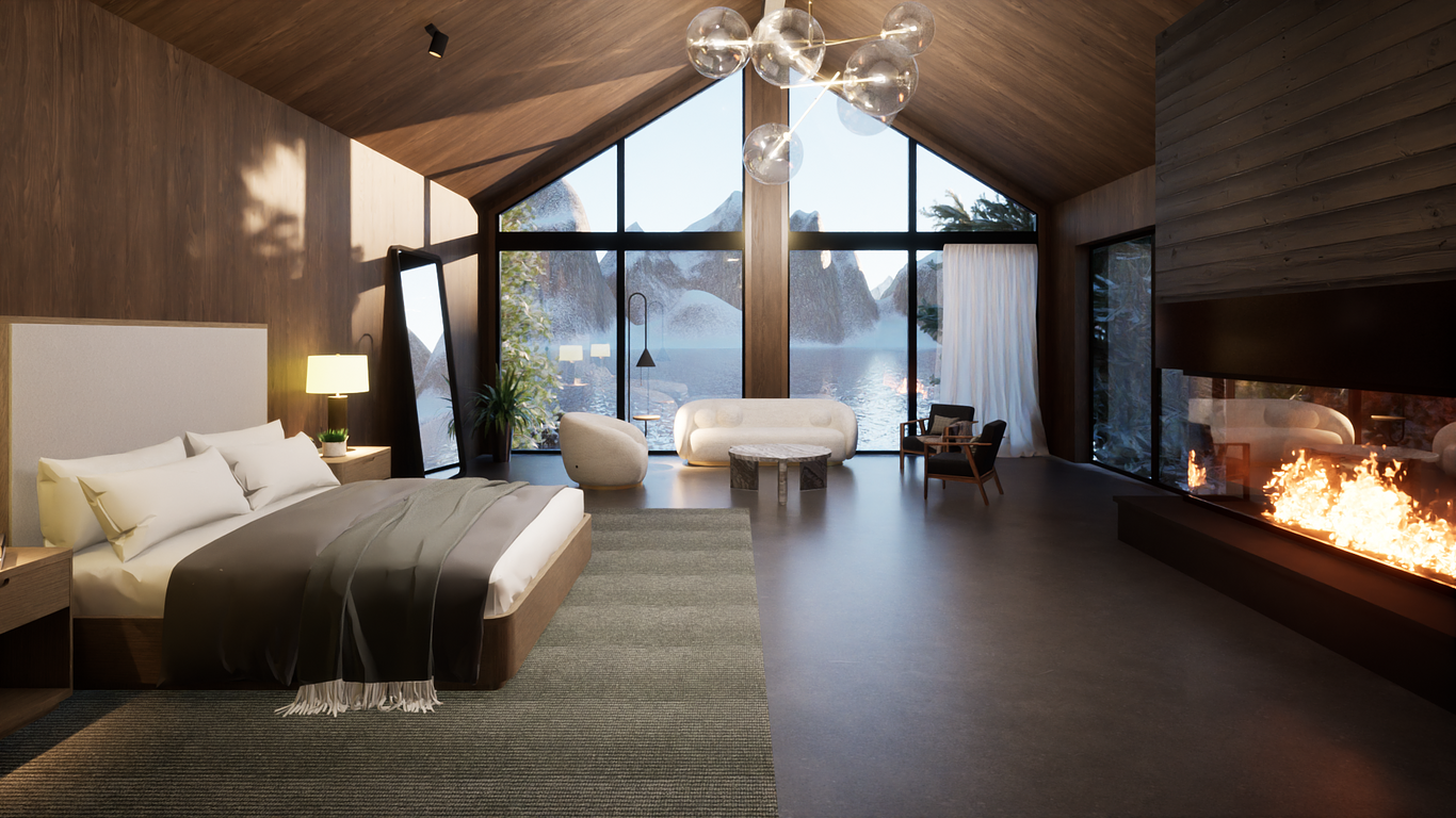 Modern Bedroom In The Mountains Tamara CGarchitect Architectural   Cover 