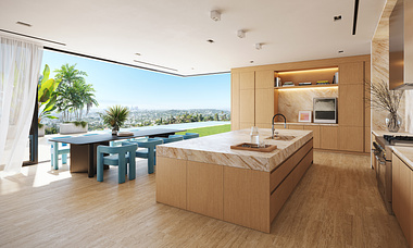 Contemporary Kitchen on Mulholland Drive