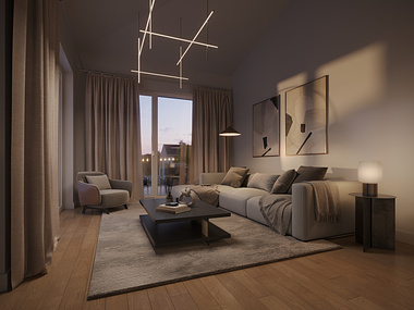 Interior Visualization: Residential house in Munich