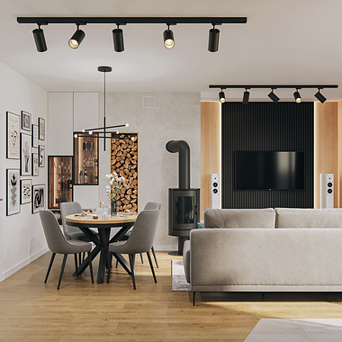 Living room with kitchen in Wieliczka