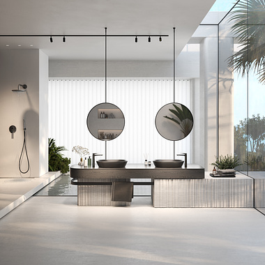 Modern Bathroom Design Visualization 