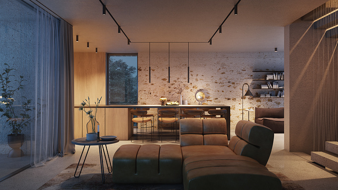 Visualization for a weekend house in Tihany, near lake Balaton.

Architecture and Interior design by: Studio BIS
https://www.studiobis.hu/