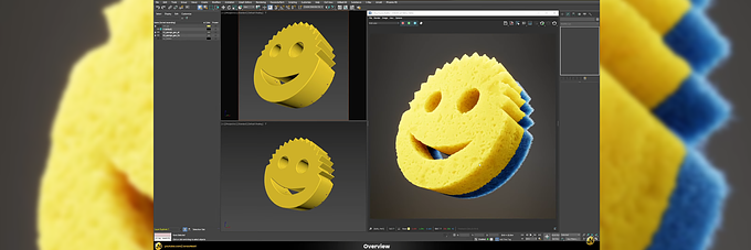 Procedural SPONGE Material with V-Ray