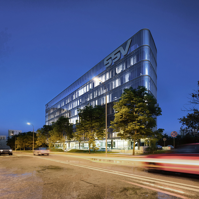 The Kronos Ambassador office building is located at Domaniewska Street,
one of the most important thoroughfares of Warsaw's Mokotów district.

Design by AMC, Architect Andrzej M. Chołdzyński
Personal project by THE TINT