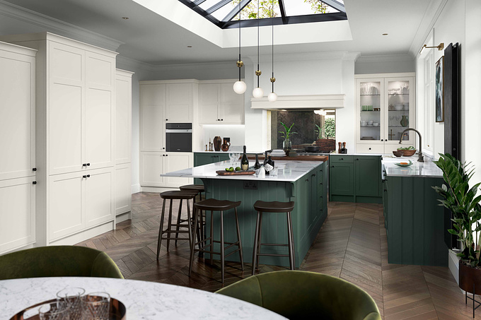 Here's another of our new kitchen sets that we've completed recently. Our client gave us free rein on the interior design for their new brochure imagery, so our interiors team have created some wonderful aspirational spaces. The ideal for this room was to design a room with timeless elegance, and combine a kitchen and working from home space.

We've used 3DSMax and rendered using Corona. Some additional props and soft furnishings were individually modelled with Zbrush. Colour accuracy adjustments and finishing touches were added using Adobe Photoshop and Fusion Studio 16.

More of this set > https://www.pikcells.com/portfolio/uform-kitchen-cgi/