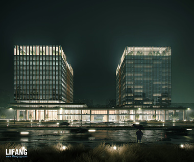 Public mixed-use architectural 3d visualization