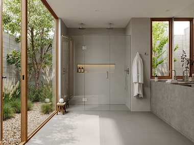 Bathroom CGIs for Atlantis New Zealand