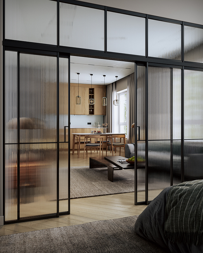 The bedroom of a small apartment in Amsterdam