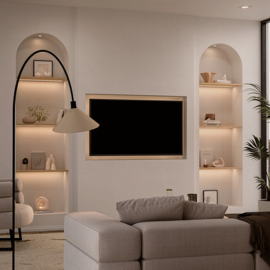 Modern TV Wall Design in Dubai