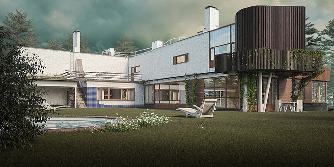 Virtual reconstruction of the Villa designed by Alvar Aalto for Maire e Harry Gullichsen in 1939