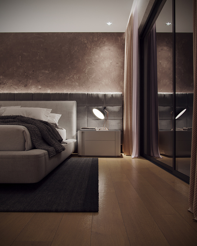Hotel room by night, project from Ander Alencar´s Course, Rendermind 2.0