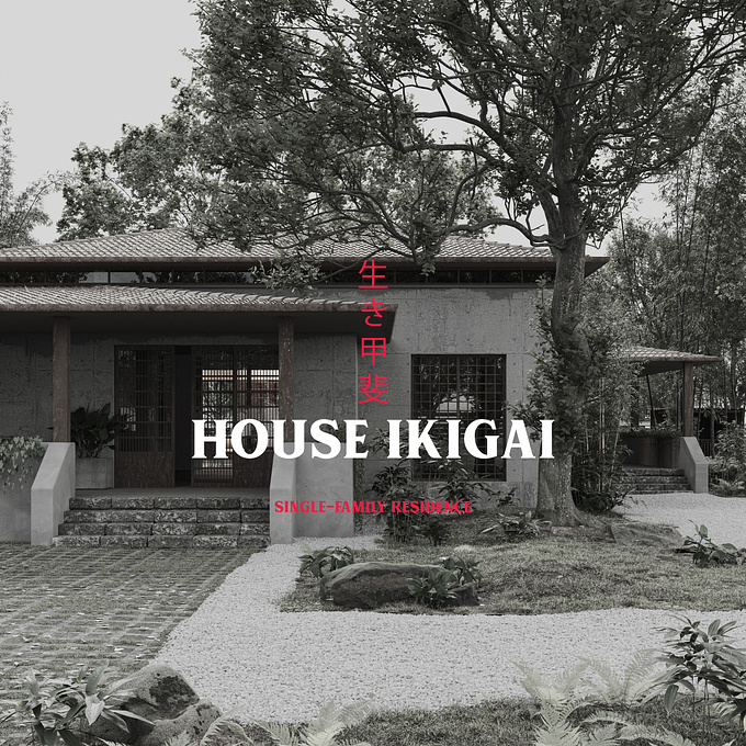 House Ikigai, a single-family residential building visualization.
