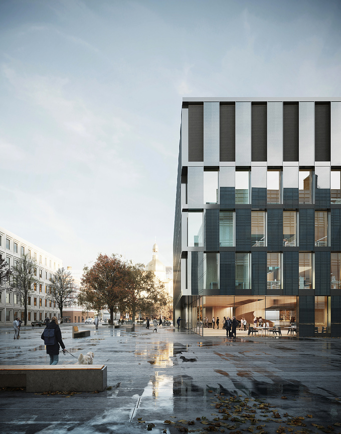 A ray of sunshine after a rainy day!

Data Processing Center at Mannheim, Germany designed by Burckhardt+Partner AG. [Image by PLAY-TIME Barcelona]