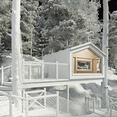 Visualization: Winter Tree Hut