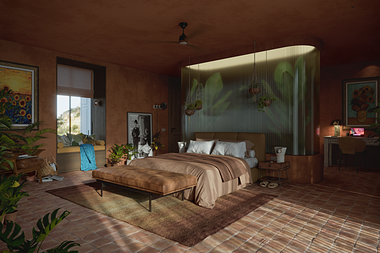 Modern Mediterranean Bedroom