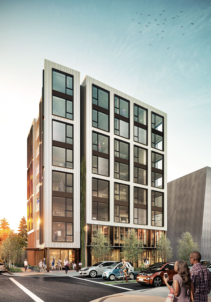 http://www.baumbergerstudio.com
Carbon12 is an 8-story / 85-foot tall residential project currently under construction in North Portland. The structure of the building is all wood, making it one of the tallest of its kind in the United States. Client is Kaiser Group & PATH Architecture of Portland.