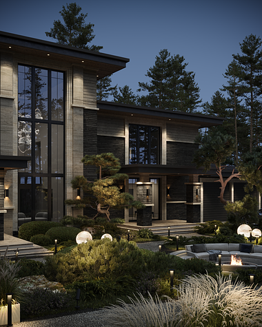 Architectural visualization for a private house