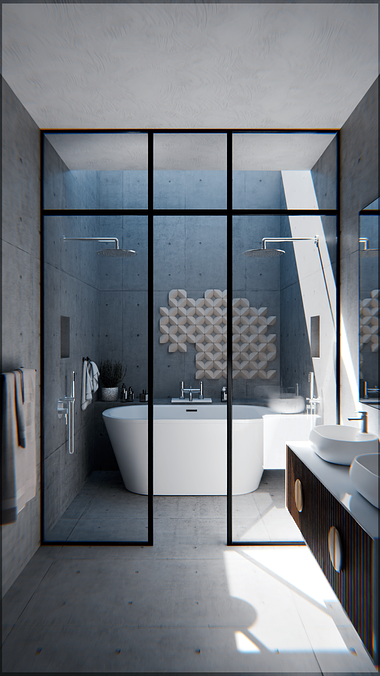 Minimalism in Concrete - Bathroom