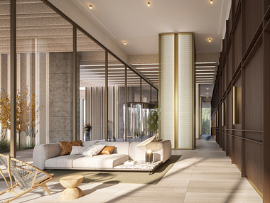 The Landmark of Nicosia. Residential tower lobby