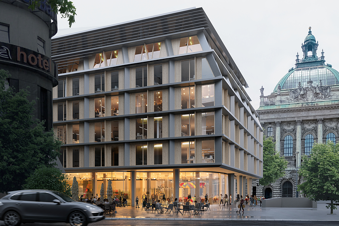 Snøhetta Proposed a Seven-Storey ‘Timber Box’ to Win Munich Contest