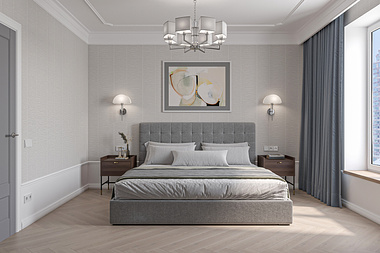 Bedroom in neoclassical style