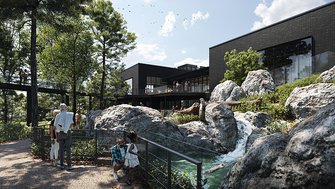 The beautiful, almost 100 acre Freedom Park in Charlotte, North Carolina will soon be able to attract even more curious minds of all ages, with its New Nature Museum.
Ensuring valuable space for exploration, learning and leisure, the Museum will serve as the epicenter for multi-generational learning, sharing a better understanding of the natural world, in order to consider what choices, including sustainable practices, they can implement in their daily lives that support a healthier planet.

Under the leadership of Discovery Place, designs from Liollio Architecture and Hood Design Studio were visualized by Brick for this ambitious project.