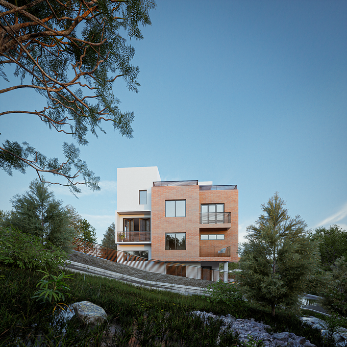 a single family residence facing the north mountains.