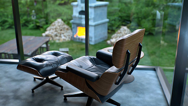 Eames Lounge Chair in bedroom