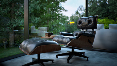 Eames Lounge Chair in bedroom