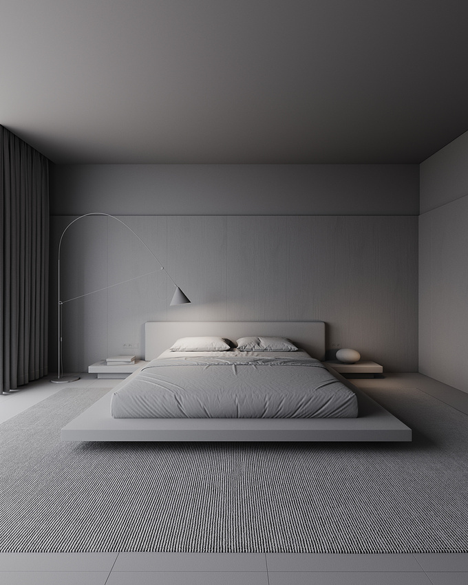 Interior Design of a Bedroom in Minimalistic Style.

Reference by Anastasiia Reznichenko