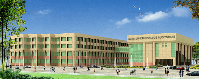 ASP Associates - http://aspassociates.co.in
The design was proposed for facade development of existing College in Delhi. Colour, texture and design was proposed, keeping in mind the context and climatic conditions of Delhi.