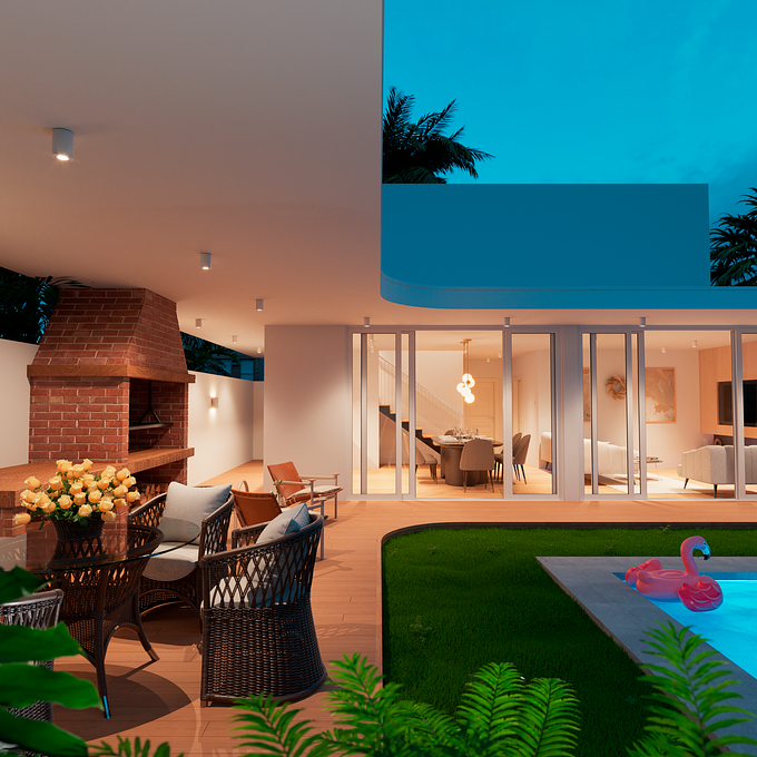 Interior and exterior visualization made for the project "C4 House"