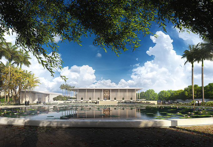 Renderings of the new U.S. Embassy in New Delhi, India.