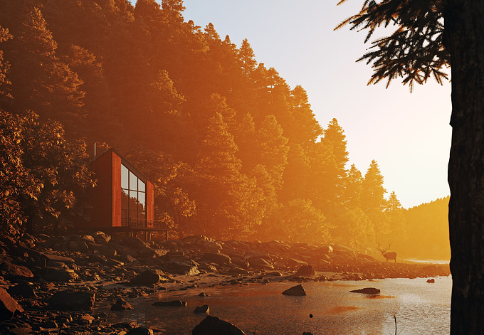 CGI image and animation Inspired by the beauty of northern nature.