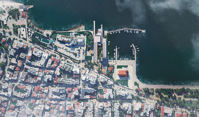 A PLATFORM FOR CULTURE IN VOLOS

The "Platform for Culture in Volos", located on the coastal front of Volos, behind the church of Agios Konstantinos, is a multifunctional complex offering a variety of uses and activities.

The architectural proposal consists of two large ramps leading to two elevated flat roofs. A third volume is added between the two ramps, while two galleries are created as intermediate spaces. All the volumes are perpendicular to the sea and parallel to each other.

It houses a 300-person, 500-square-meter hall suitable for concerts, theater performances, audiovisual projections, lectures and, above all, conferences.The multi-purpose hall also hosts a 600 m2 exhibition space with changing themes, offering visitors the opportunity to come into contact with a variety of cultural exhibits. It also has a 350 m2 restaurant-cafeteria, which can accommodate 80 people, and a 200 m2 "reading room" with a branch of the municipal library, where 50 visitors can relax, read or work.

But perhaps the most important use of the multi-purpose hall is to provide quality public space on the seafront. The complex features 1200 sqm elevated dormers accessible by ramps, which create large plazas at height with panoramic views of the Pagasetic Gulf. These dormers are an ideal space for relaxation, walks and social gatherings.

The main construction materials of the multi-purpose building are masonry with Skyros limestone and cement. The choice of materials was based on the building's integration into the environment and durability over time. 

Overall, the aim is for the multi-purpose hall on the coastal front of Volos to become an important cultural and social landmark for the city. To offer citizens and visitors a variety of uses and activities in a modern and functional environment both indoors and outdoors, providing additional quality public space.   

Student: Chasiotis Georgios 
Proffesor: Manolidis Konstantinos
