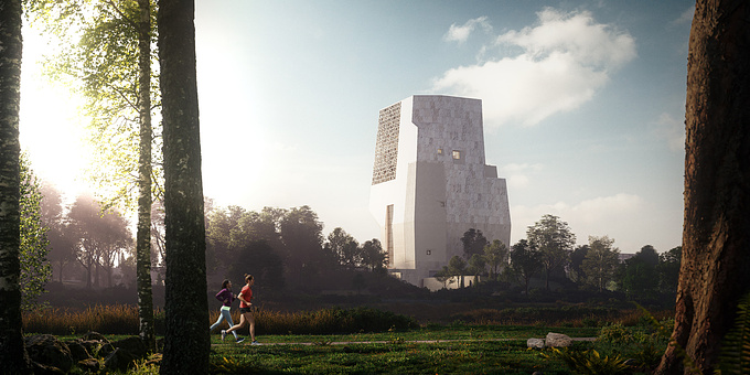 Renderings of the Obama Presidential Center in Chicago, Illinois.