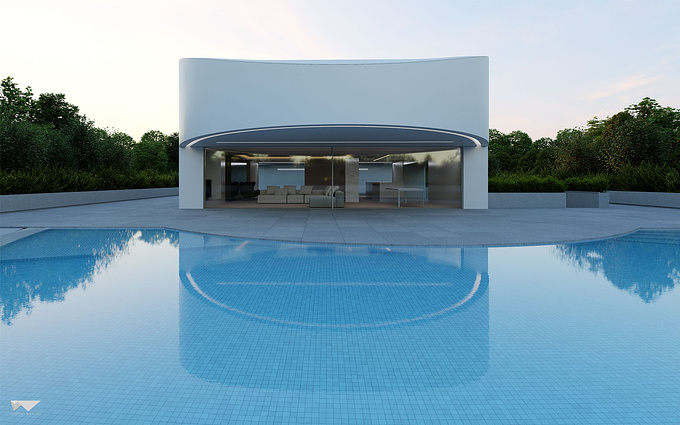 In-house pCGI project. The house is a design from Fran Silvestre Arquitectos and we used reference photos by Diego Opazo.