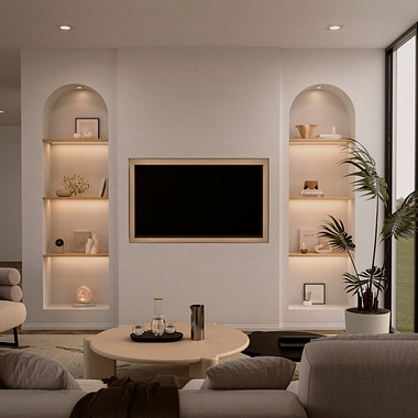 Modern TV Wall Design in Dubai