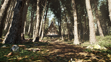 A-Frame Cabin - UE5 Architectural Animation