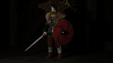 Historical viking warrior