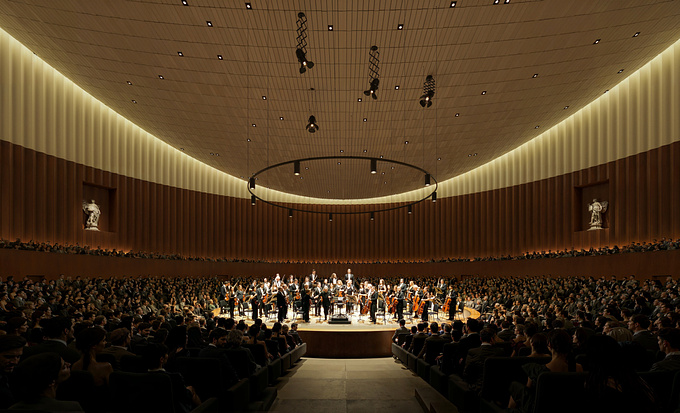 Presenting our latest project – the 3D rendering of a magnificent concert hall
