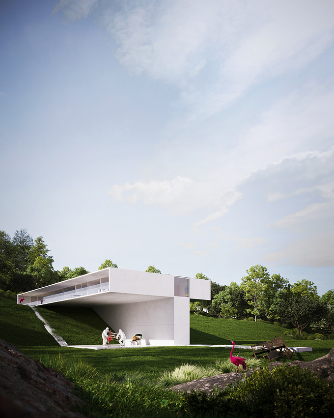Exterior Cg project. Original Archviz and architecture Fran Silvestre Arquitectos. This is just work with ref with little bit of creative