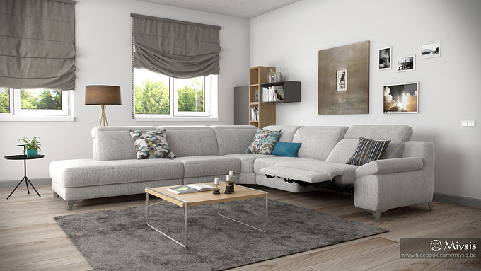 Miysis - http://www.miysis.be
We created this 3D image for ROM, a company specialized in sofas. This image showcases their product in different environments.
Feel free to like, comment and share it :)

Follow us on: www.facebook.com/miysis.be

Tools: 3Ds Max - VRay – PS