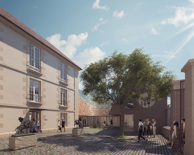 Competition images for the extension of the Vernon city museum, FRANCE
Architect: h2o architectes