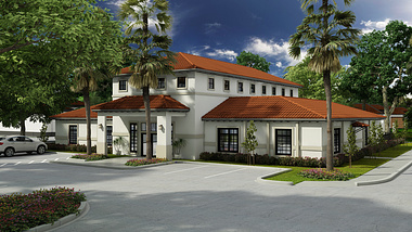 3d exterior modeling: commercial, Luxury, visualization, design, studio, architectural, Modern, view, Urban, photo-realistic, office 