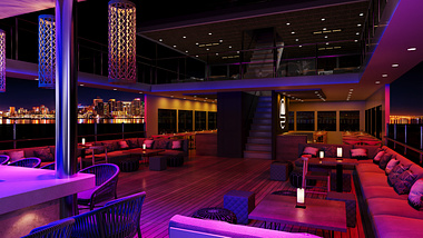 Sky lounge yacht