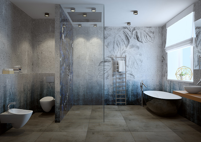 Visualisation bathroom for designer