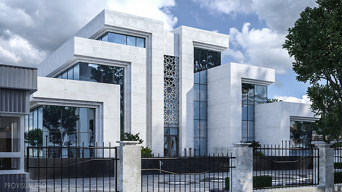 The render was made during the development of improvement of the territory of the Embassy of Azerbaijan in Minsk.